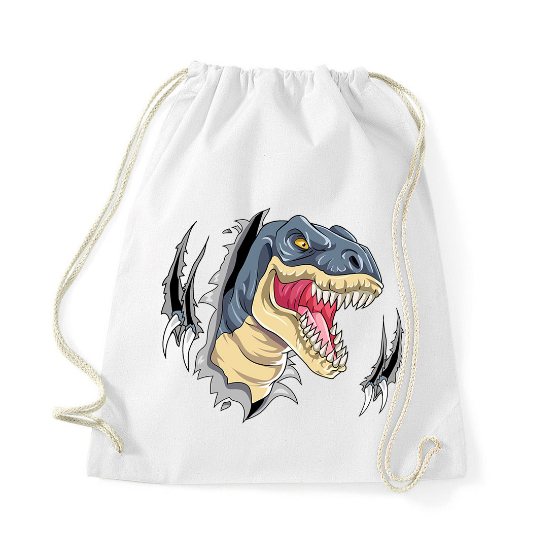 T-rex dino dinoszaurusz Fehér Tornazsák