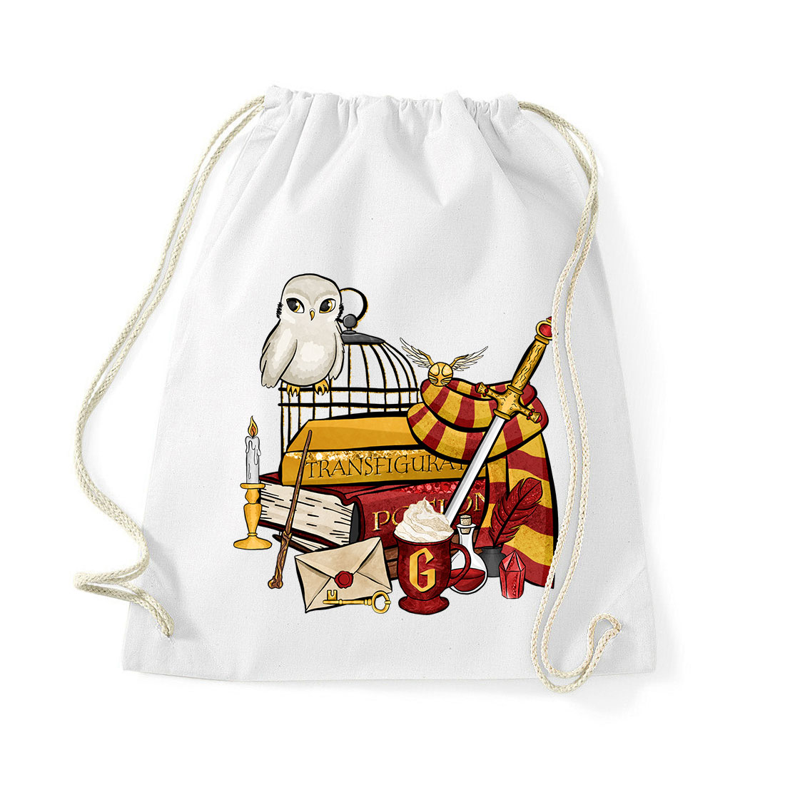 harry potter gryffindor griffendél Fehér Tornazsák