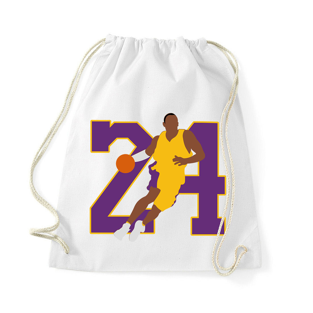 kobe bryant 24 nba kosár kosaras lakers Fehér Tornazsák