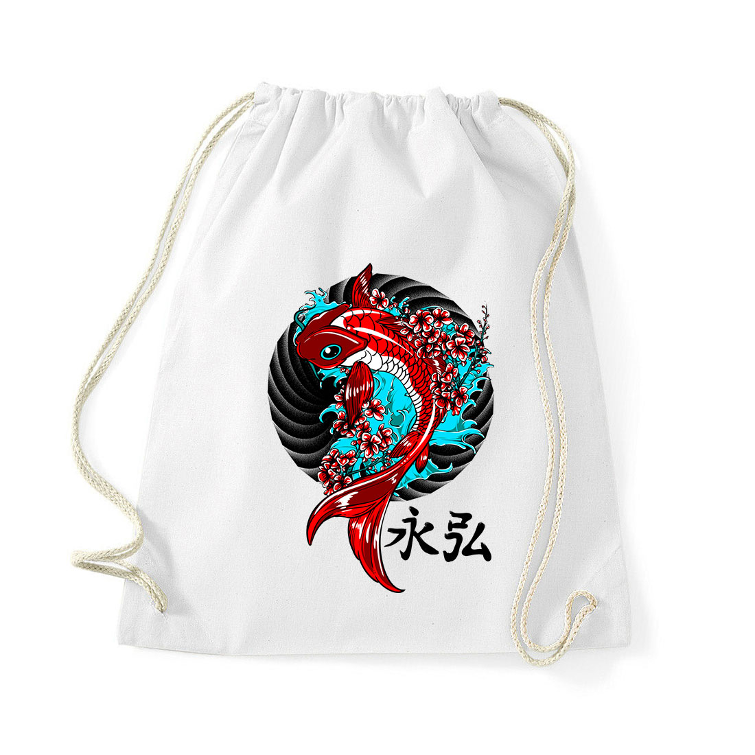 japán koi hal koi fish Fehér Tornazsák