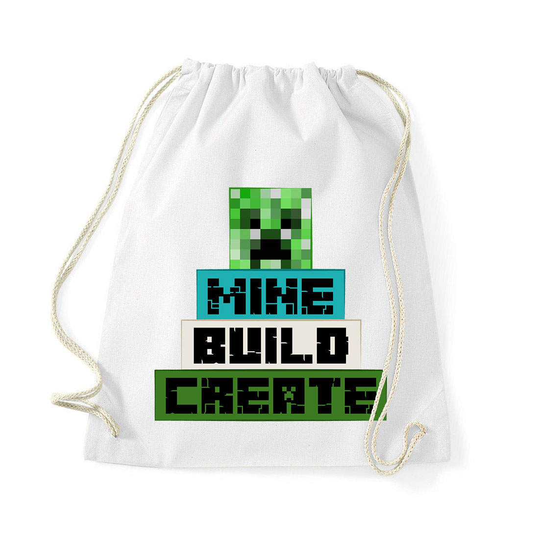 minecraft creeper Fehér Tornazsák