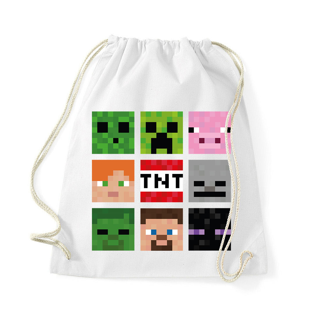 minecraft creeper slender man Fehér Tornazsák