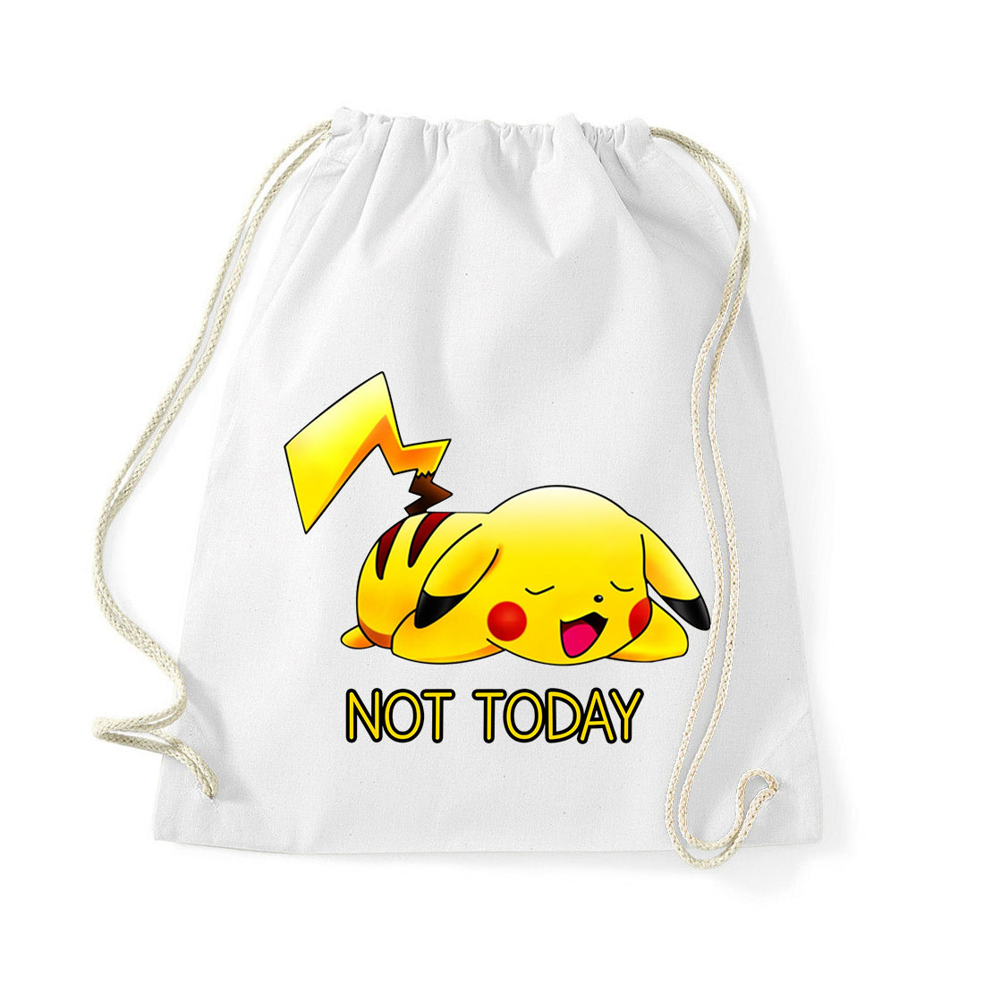 not today pikachu pokemon Fehér Tornazsák