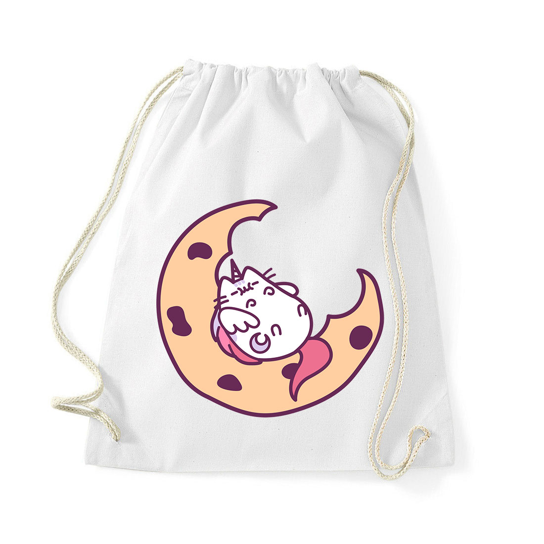 macska macskás cica cicás pusheen unikornis Fehér Tornazsák