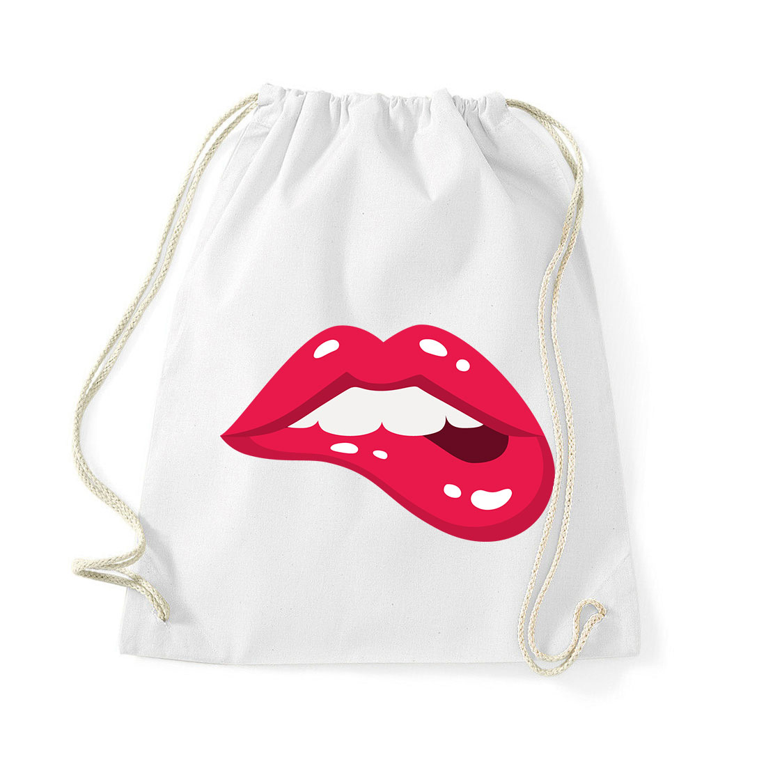 lips ajak ajkak száj  Fehér Tornazsák