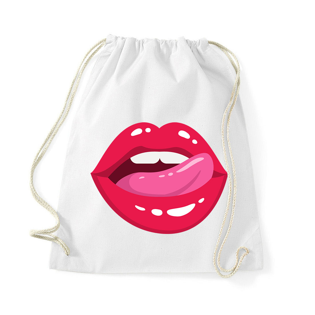 lips ajak ajkak száj  Fehér Tornazsák