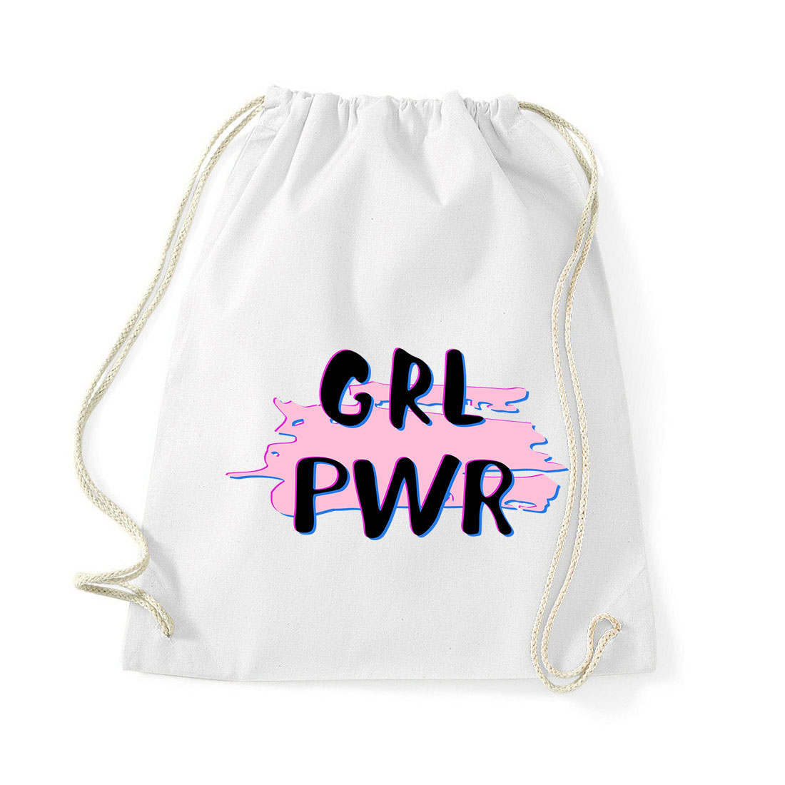 girl power grl pwr Fehér Tornazsák