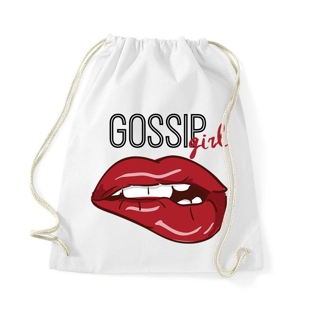 gossip girl lips ajak ajkak Fehér Tornazsák