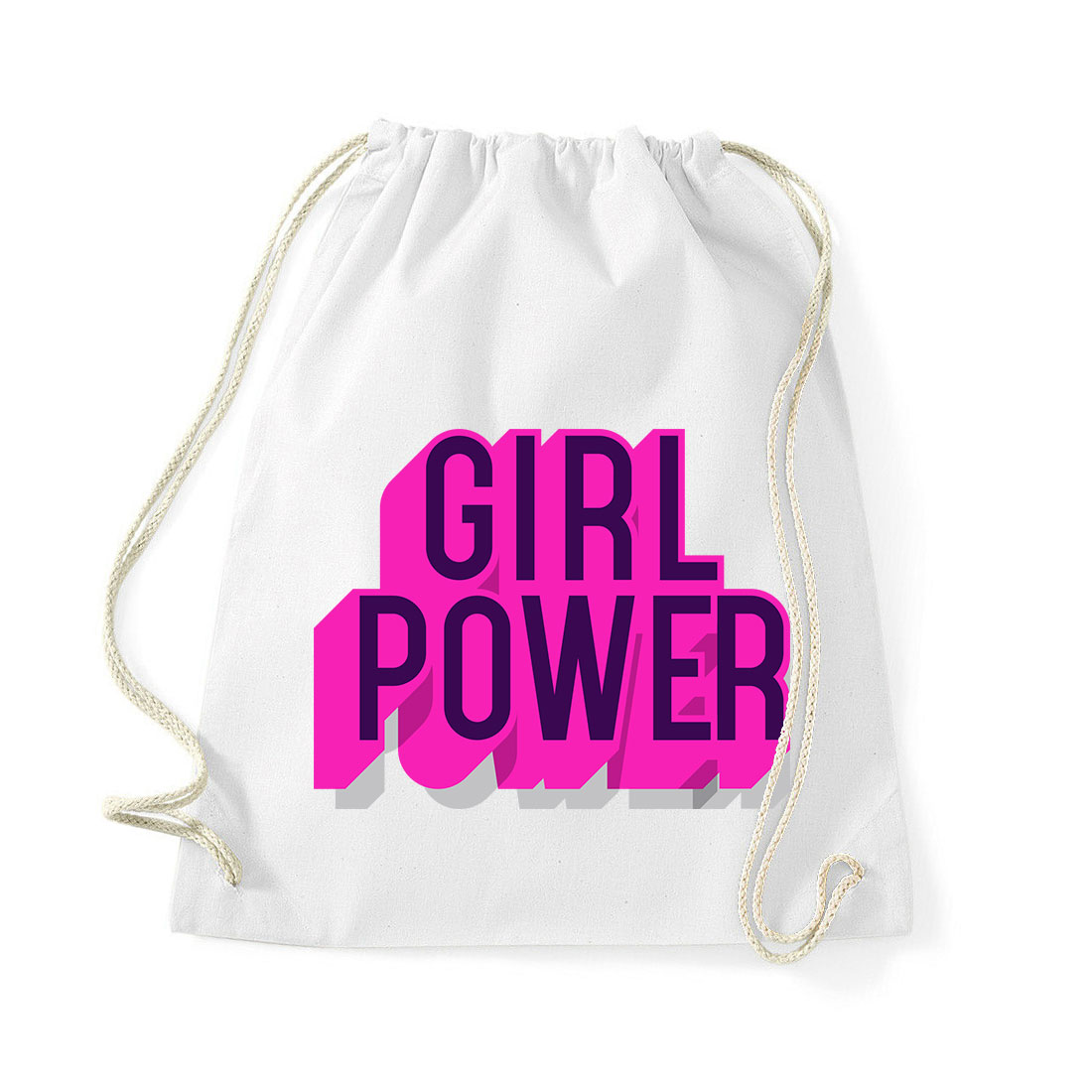 girl power grl pwr Fehér Tornazsák