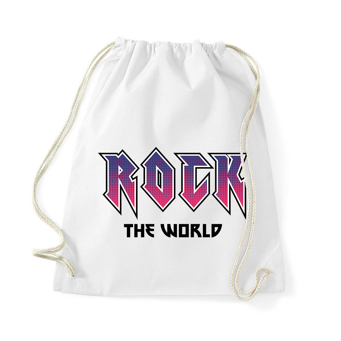 rock the world Fehér Tornazsák