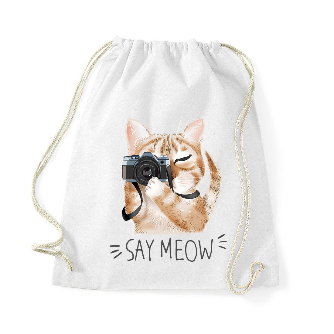 say meow macska macskás cica cicás Fehér Tornazsák