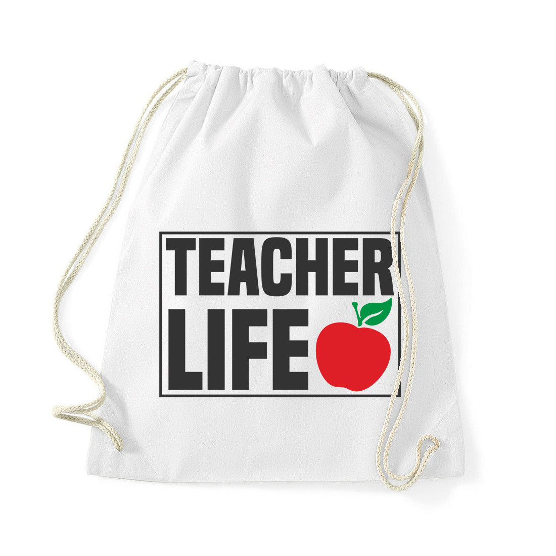 teacher life tanár Fehér Tornazsák