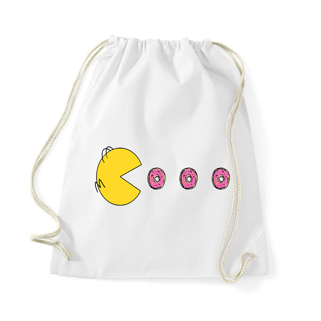 pac man fánk homer Fehér Tornazsák