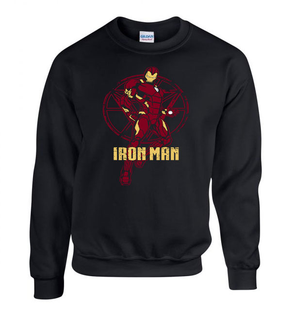 Vasember Bosszúállók Avengers Fekete Férfi Pulóver