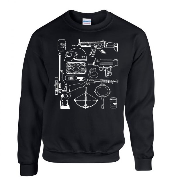 pubg gamer Fekete Férfi Pulóver