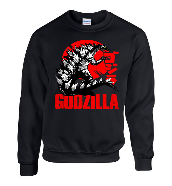 Godzilla Fekete Férfi Pulóver