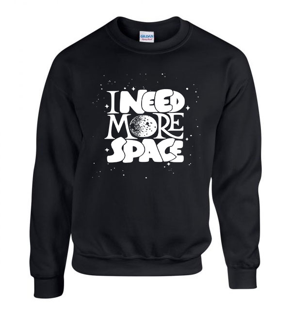 i need more space Fekete Férfi Pulóver