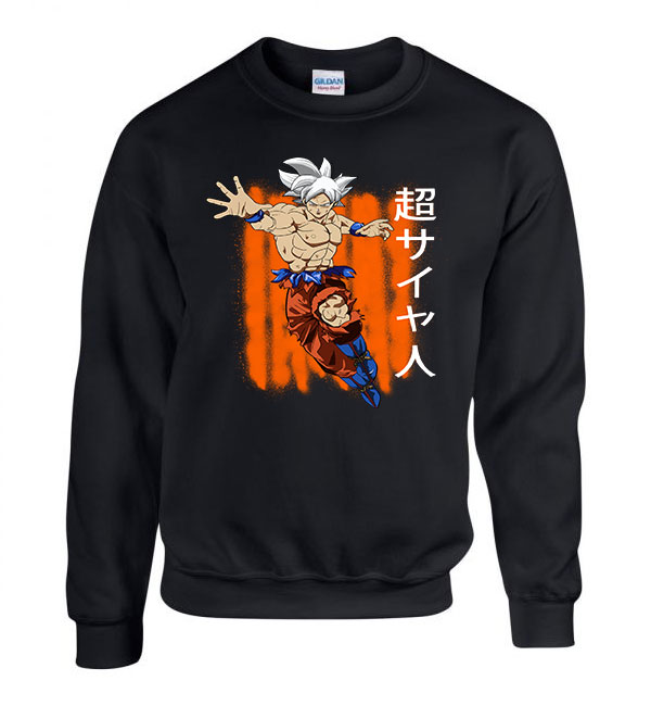 dragon ball son goku Fekete Férfi Pulóver