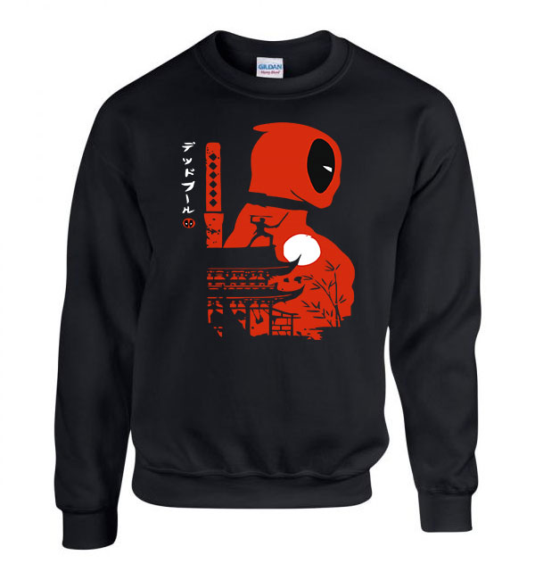 deadpool Fekete Férfi Pulóver