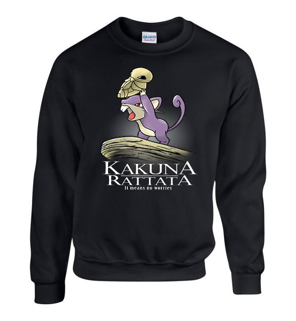 kakuna rattata pokemon  Fekete Férfi Pulóver
