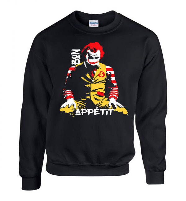 ronald mcdonald joker Fekete Férfi Pulóver