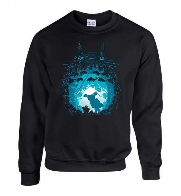 Totoro Fekete Férfi Pulóver