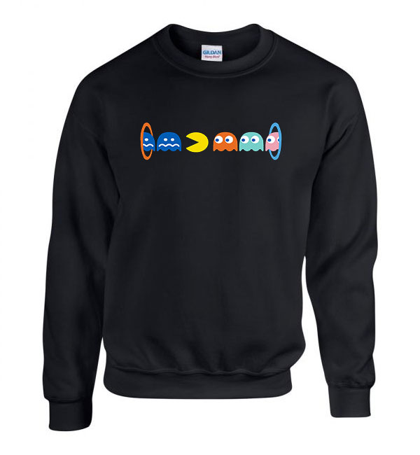 pac man pacman Fekete Férfi Pulóver