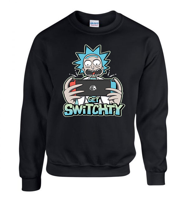 rick és morty Fekete Férfi Pulóver