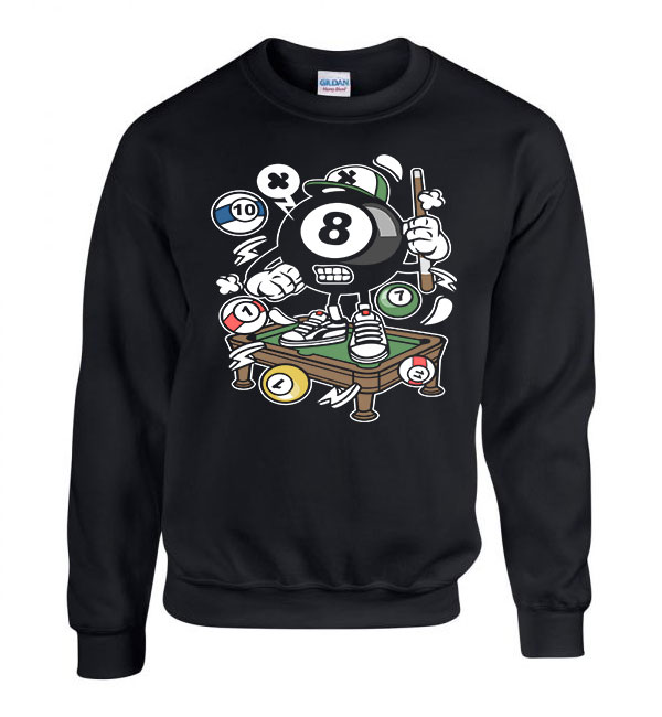 biliárd billiard snooker Fekete Férfi Pulóver