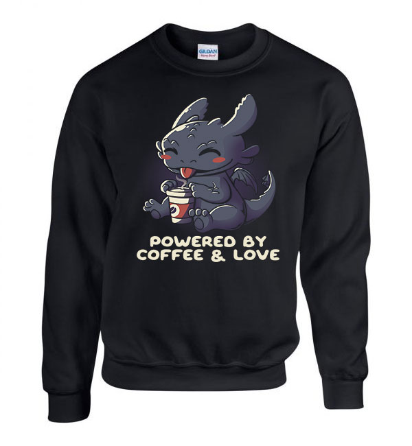 kávé coffee Fekete Férfi Pulóver