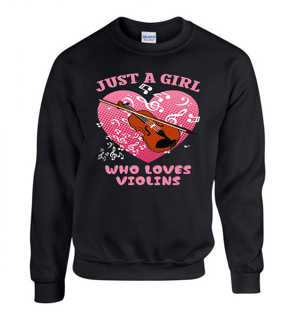 hegedű hegedűs violin Fekete Férfi Pulóver