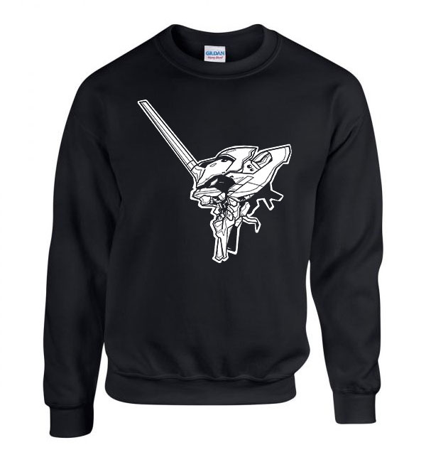 evangelion Fekete Férfi Pulóver