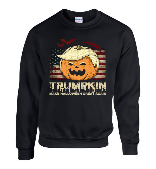 halloween tök donald trump Fekete Férfi Pulóver