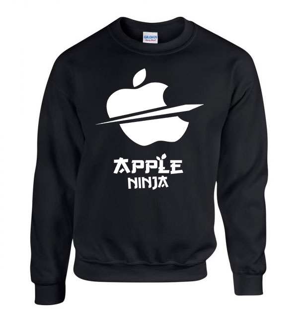 apple ninja Fekete Férfi Pulóver