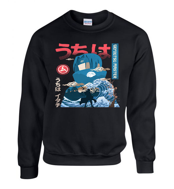 naruto Fekete Férfi Pulóver