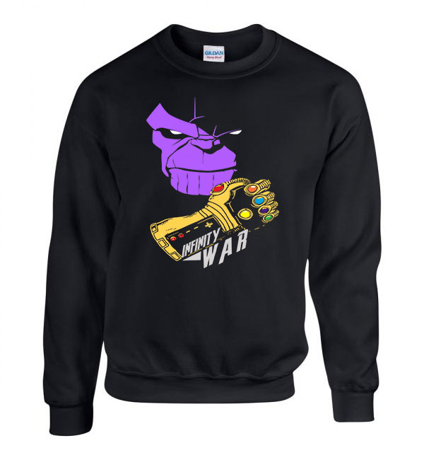 thanos avengers bosszúállók Fekete Férfi Pulóver