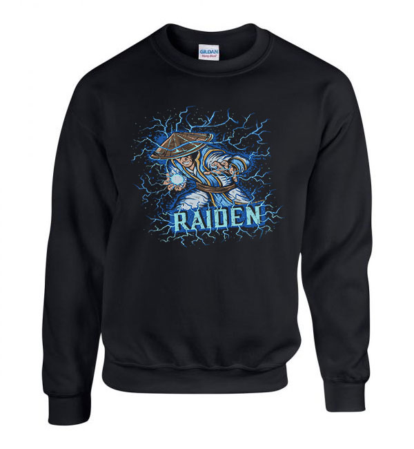 raiden mortal kombat Fekete Férfi Pulóver
