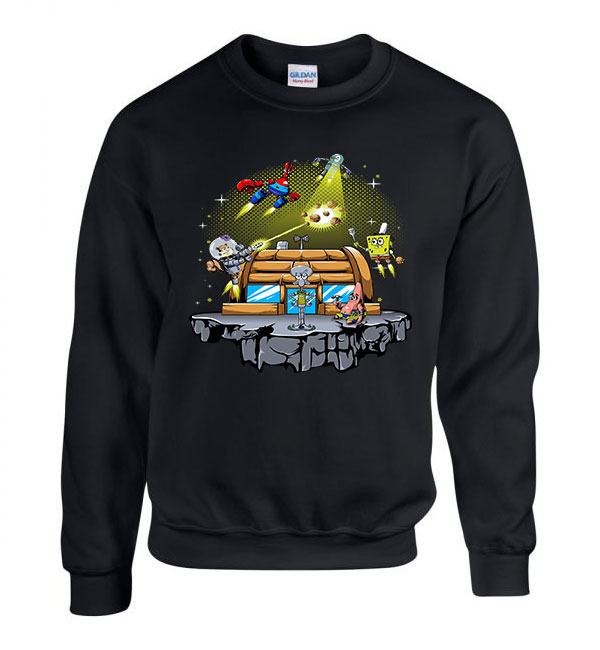 spongya bob sponge bob Fekete Férfi Pulóver