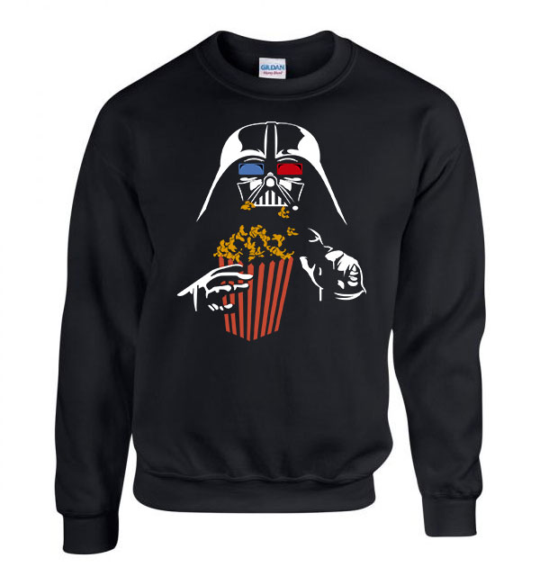 darth vader popcorn mozi Fekete Férfi Pulóver