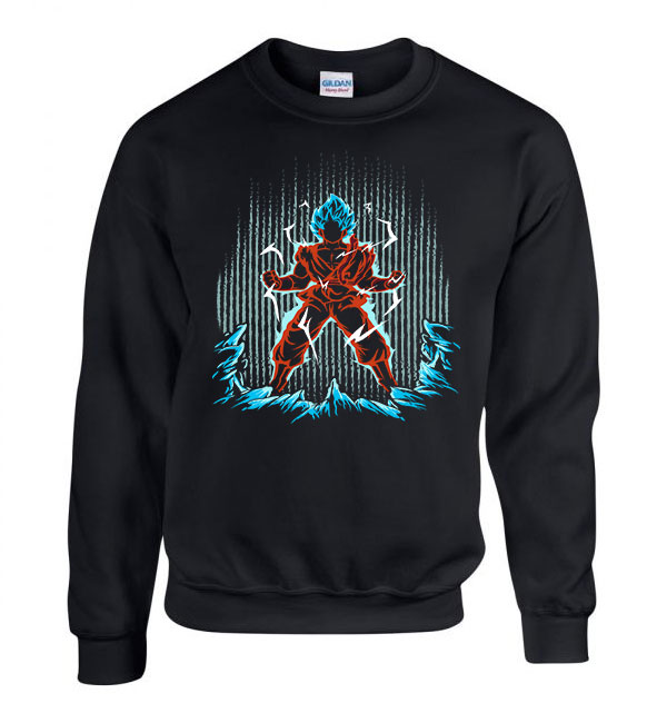son goku dragon ball Fekete Férfi Pulóver