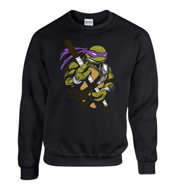 donatello tini ninja teknőcök tmnt Fekete Férfi Pulóver