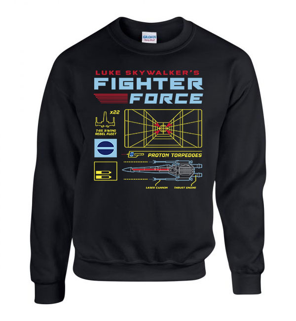 luke skywalker x szárnyú star wars Fekete Férfi Pulóver