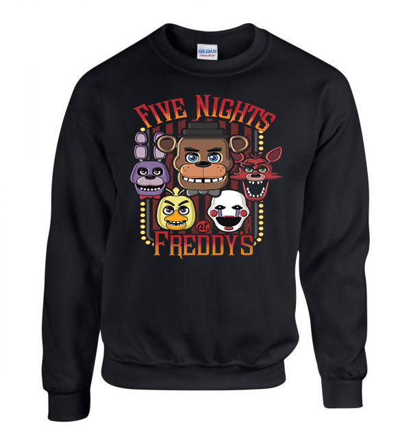 five nights at freddy's Fekete Férfi Pulóver