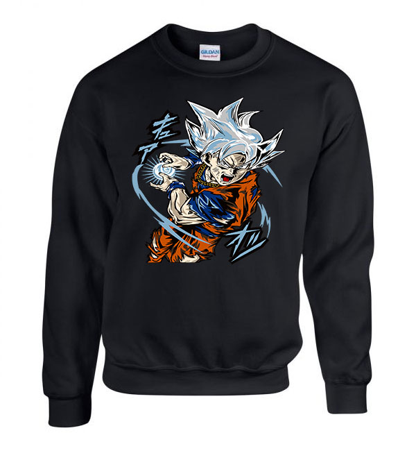 son goku dragon ball ultragoku Fekete Férfi Pulóver