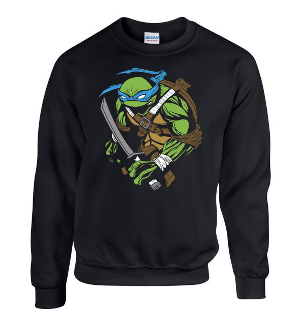leonardo tini ninja teknőcök tmnt Fekete Férfi Pulóver