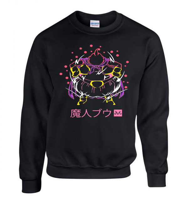 majin buu dragon ball Fekete Férfi Pulóver