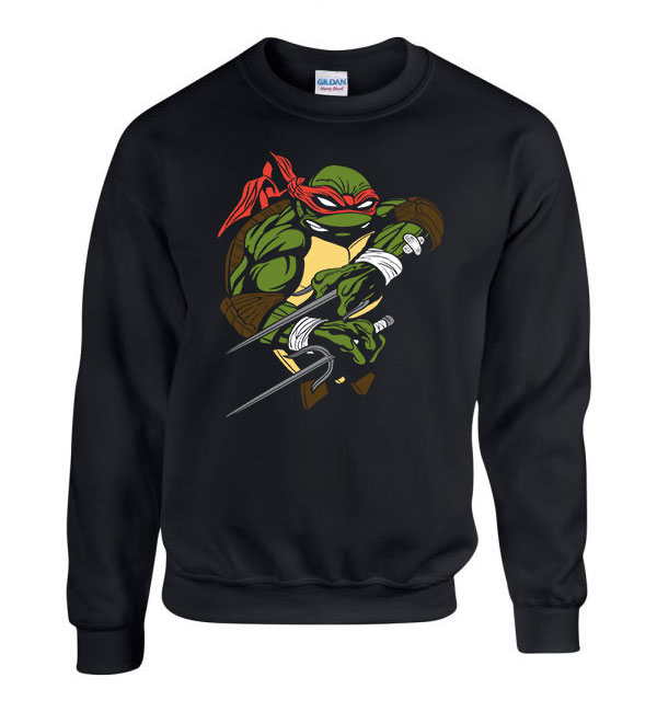 Raffaello tini ninja teknőcök tmnt Fekete Férfi Pulóver