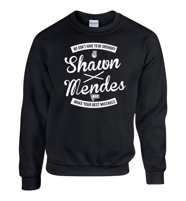 Shawn Mendes Fekete Férfi Pulóver