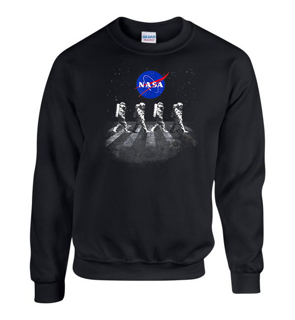NASA Walk űrhajós asztronauta csillagászat Fekete Férfi Pulóver