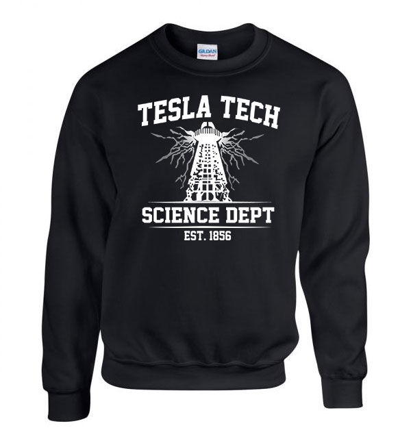 Tesla Fekete Férfi Pulóver